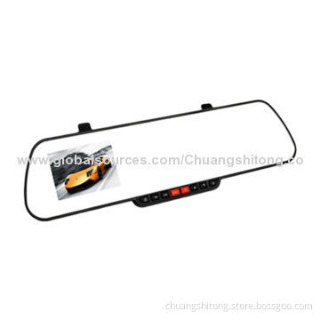 Super Thin Bluetooth Optional Car Camera, Rear HD G-sensor/SOS, 1,080P, Mirror